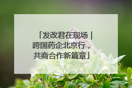 发改君在现场｜跨国药企北京行，共商合作新篇章