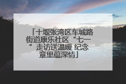 十堰张湾区车城路街道康乐社区“七一”走访送温暖 纪念章里蕴深情