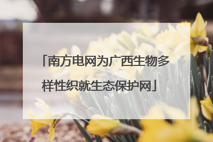南方电网为广西生物多样性织就生态保护网