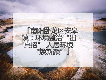 南阳卧龙区安皋镇：环境整治“出真招” 人居环境“焕新颜”