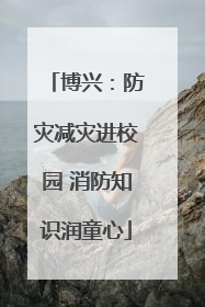 博兴：防灾减灾进校园 消防知识润童心