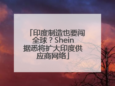 印度制造也要闯全球？Shein据悉将扩大印度供应商网络