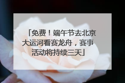 免费！端午节去北京大运河看赛龙舟，赛事活动将持续三天