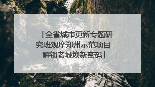 全省城市更新专题研究班观摩郑州示范项目 解锁老城焕新密码