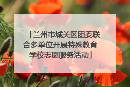 兰州市城关区团委联合多单位开展特殊教育学校志愿服务活动