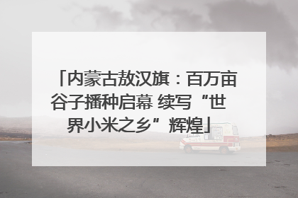 内蒙古敖汉旗：百万亩谷子播种启幕 续写“世界小米之乡”辉煌