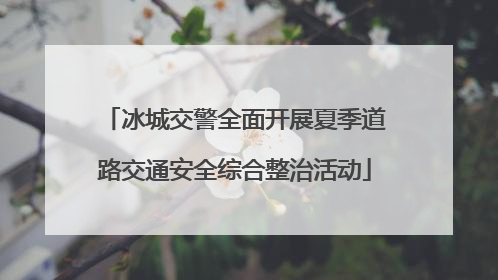 冰城交警全面开展夏季道路交通安全综合整治活动