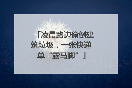 凌晨路边偷倒建筑垃圾，一张快递单“露马脚”