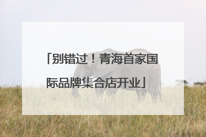 别错过！青海首家国际品牌集合店开业