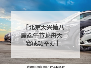 北京大兴第八届端午节龙舟大赛成功举办