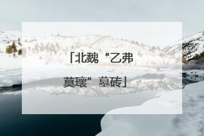 北魏“乙弗莫瓌”墓砖