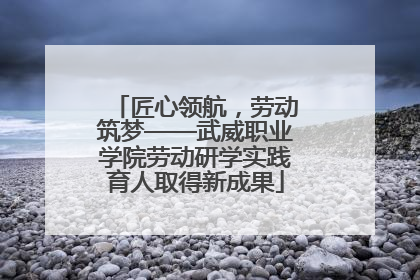 匠心领航，劳动筑梦——武威职业学院劳动研学实践育人取得新成果