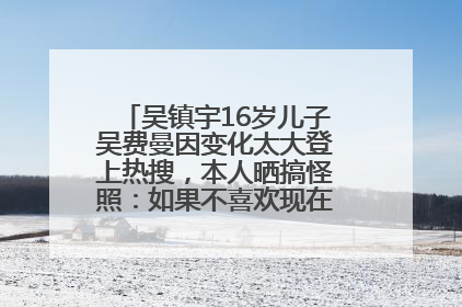吴镇宇16岁儿子吴费曼因变化太大登上热搜，本人晒搞怪照：如果不喜欢现在的我可以离开