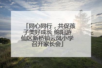 同心同行，共促孩子美好成长 绵阳游仙区新桥镇云凤小学召开家长会