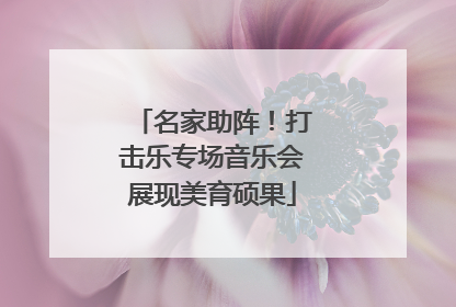 名家助阵！打击乐专场音乐会展现美育硕果