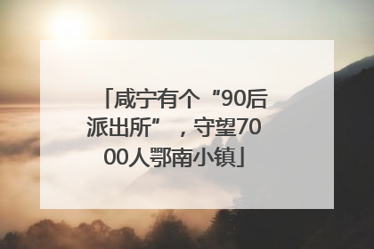 咸宁有个“90后派出所”，守望7000人鄂南小镇