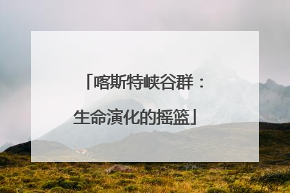 喀斯特峡谷群：生命演化的摇篮