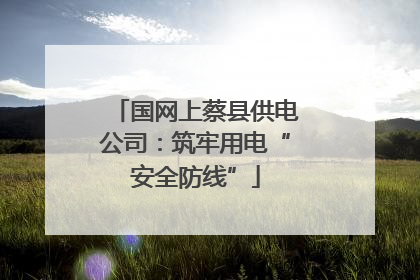国网上蔡县供电公司：筑牢用电“安全防线”