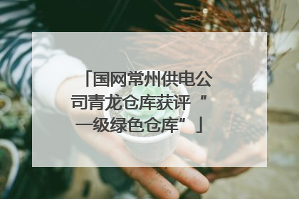 国网常州供电公司青龙仓库获评“一级绿色仓库”