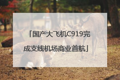国产大飞机C919完成支线机场商业首航