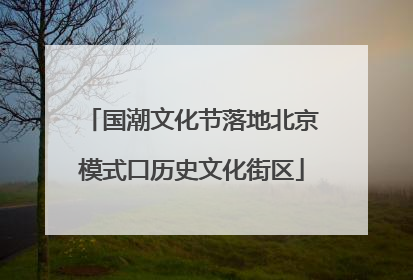 国潮文化节落地北京模式口历史文化街区