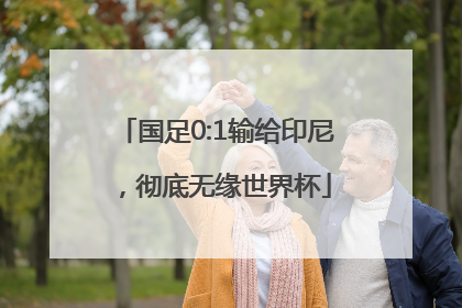 国足0:1输给印尼，彻底无缘世界杯