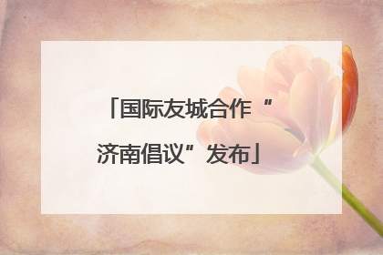 国际友城合作“济南倡议”发布