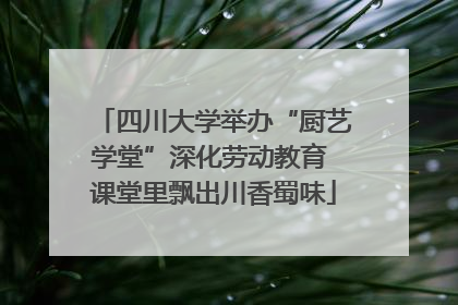 四川大学举办“厨艺学堂”深化劳动教育 课堂里飘出川香蜀味