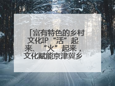富有特色的乡村文化IP“活”起来、“火”起来，文化赋能京津冀乡村振兴