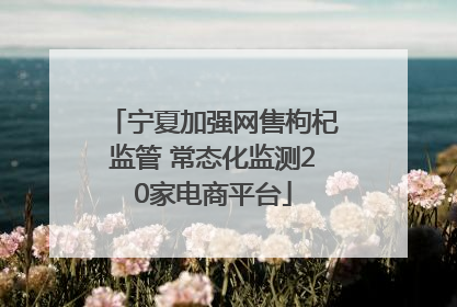 宁夏加强网售枸杞监管 常态化监测20家电商平台