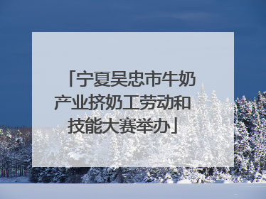 宁夏吴忠市牛奶产业挤奶工劳动和技能大赛举办