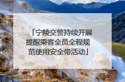 宁陵交警持续开展提醒乘客全员全程规范使用安全带活动