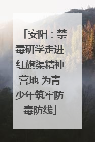 安阳：禁毒研学走进红旗渠精神营地 为青少年筑牢防毒防线