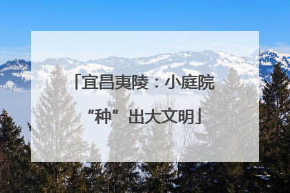 宜昌夷陵：小庭院“种”出大文明
