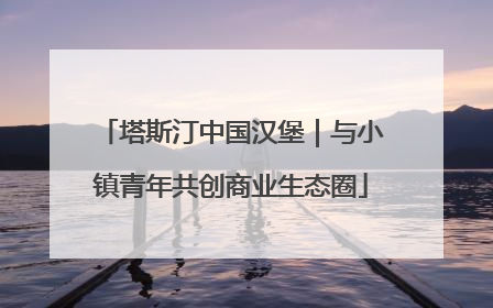 塔斯汀中国汉堡｜与小镇青年共创商业生态圈