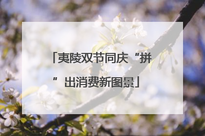 夷陵双节同庆“拼”出消费新图景