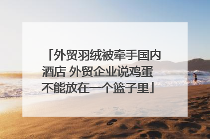 外贸羽绒被牵手国内酒店 外贸企业说鸡蛋不能放在一个篮子里