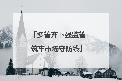 多管齐下强监管 筑牢市场守防线