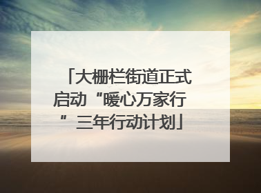 大栅栏街道正式启动“暖心万家行”三年行动计划