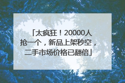 太疯狂！20000人抢一个，新品上架秒空，二手市场价格已翻倍