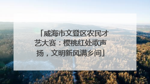 威海市文登区农民才艺大赛：樱桃红处歌声扬，文明新风满乡间