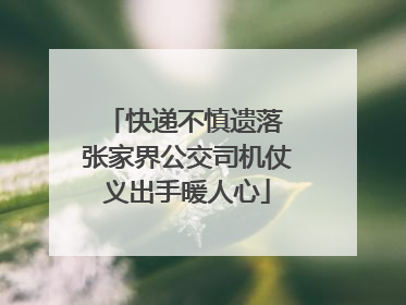 快递不慎遗落 张家界公交司机仗义出手暖人心