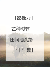 影像力丨芒种时节 田间地头绘“丰”景