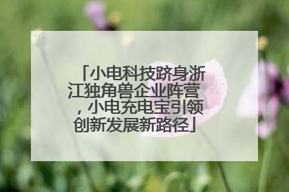 小电科技跻身浙江独角兽企业阵营，小电充电宝引领创新发展新路径