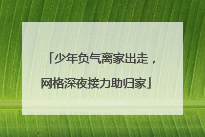 少年负气离家出走，网格深夜接力助归家