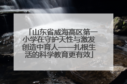 山东省威海高区第一小学在守护天性与激发创造中育人——扎根生活的科学教育更有效