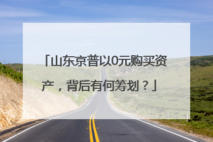 山东京普以0元购买资产，背后有何筹划？