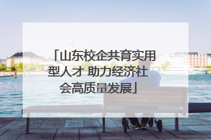 山东校企共育实用型人才 助力经济社会高质量发展
