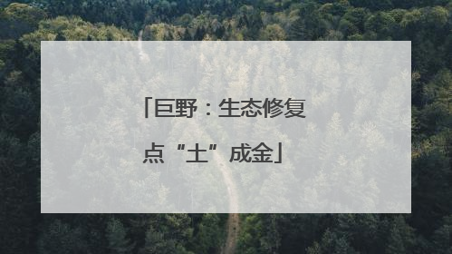 巨野：生态修复点“土”成金