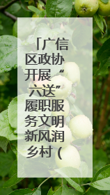 广信区政协开展“六送”履职服务文明新风润乡村（图）